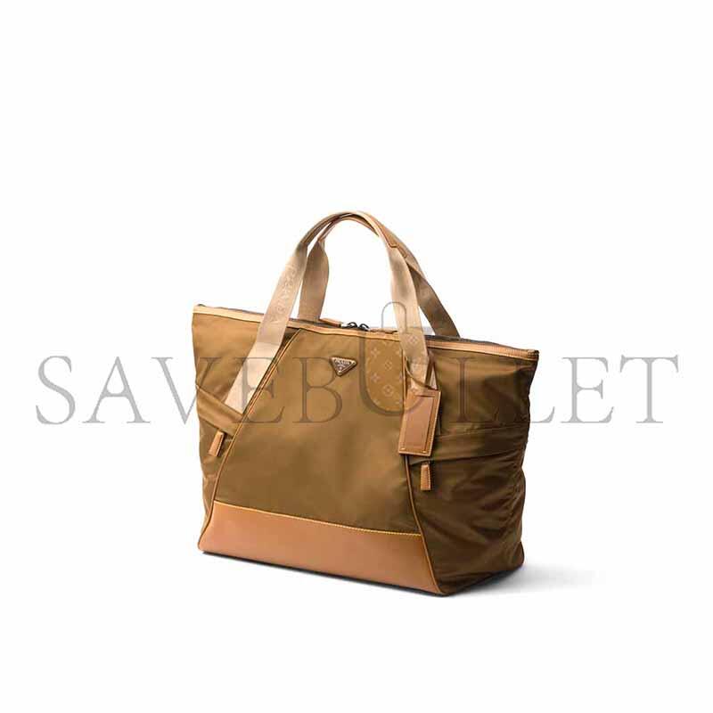 PRADA RE-NYLON AND LEATHER DUFFEL BAG 2VC040 (44.5*40*24cm) 